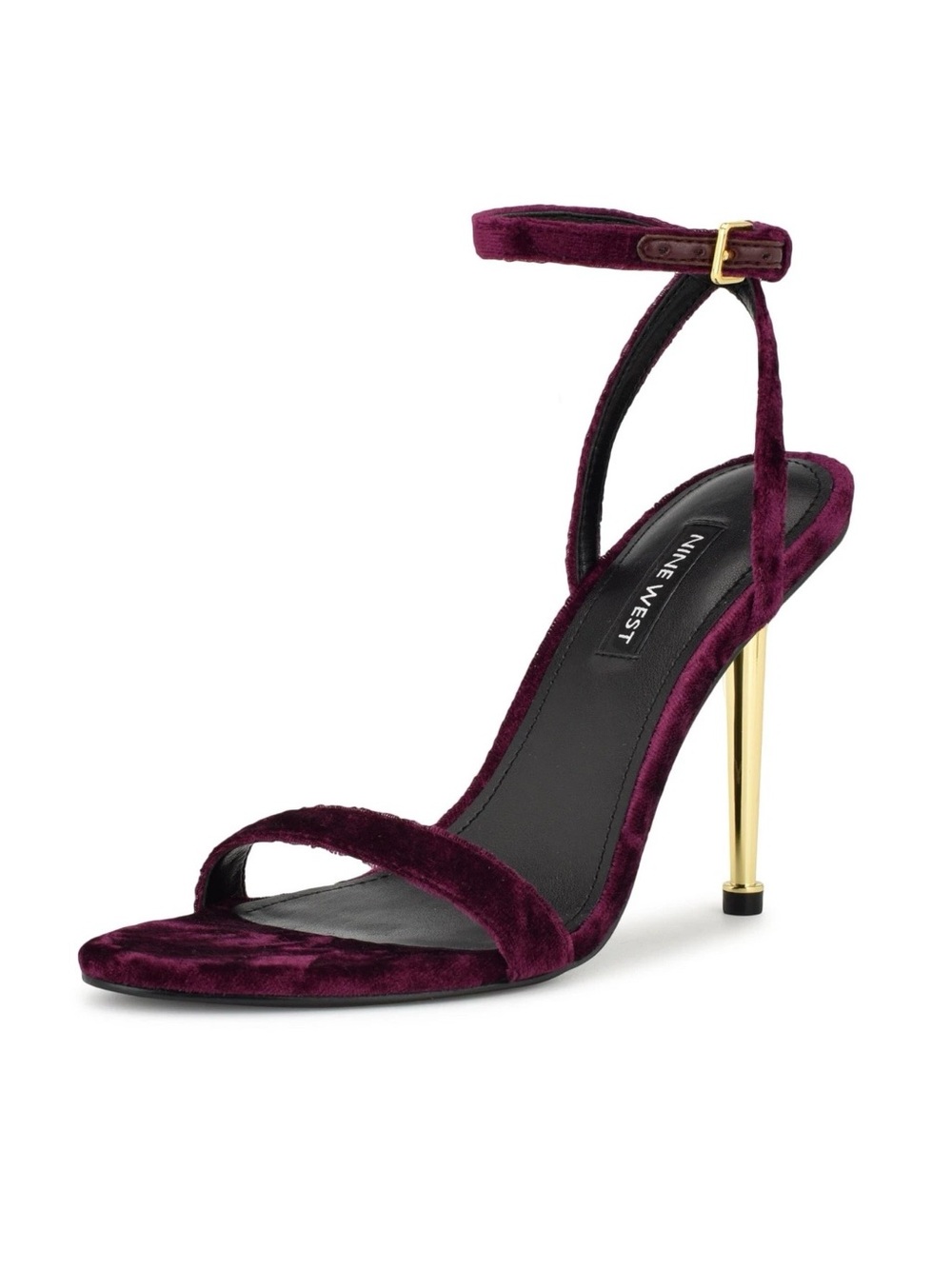 Nine West women’s Reina2 heels sandal purple velvet